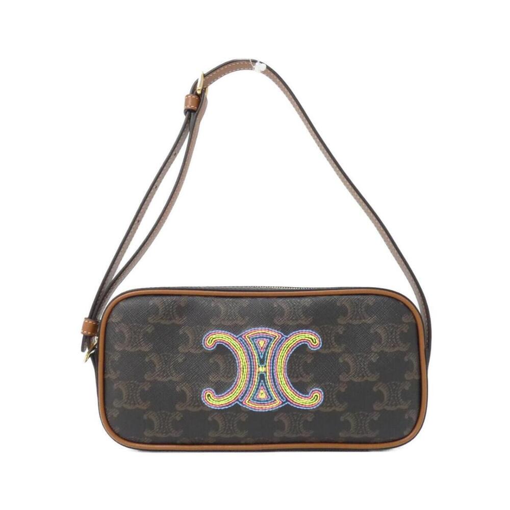 Celine Cuir Triomphe Camera Shoulder Handbag Brown